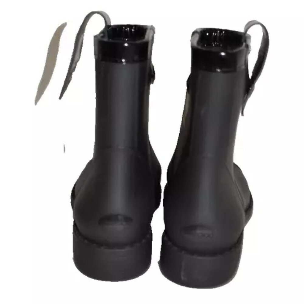 Jimmy Choo Edie Rain Boots Black Size 37 DD445 - Picture 5 of 6
